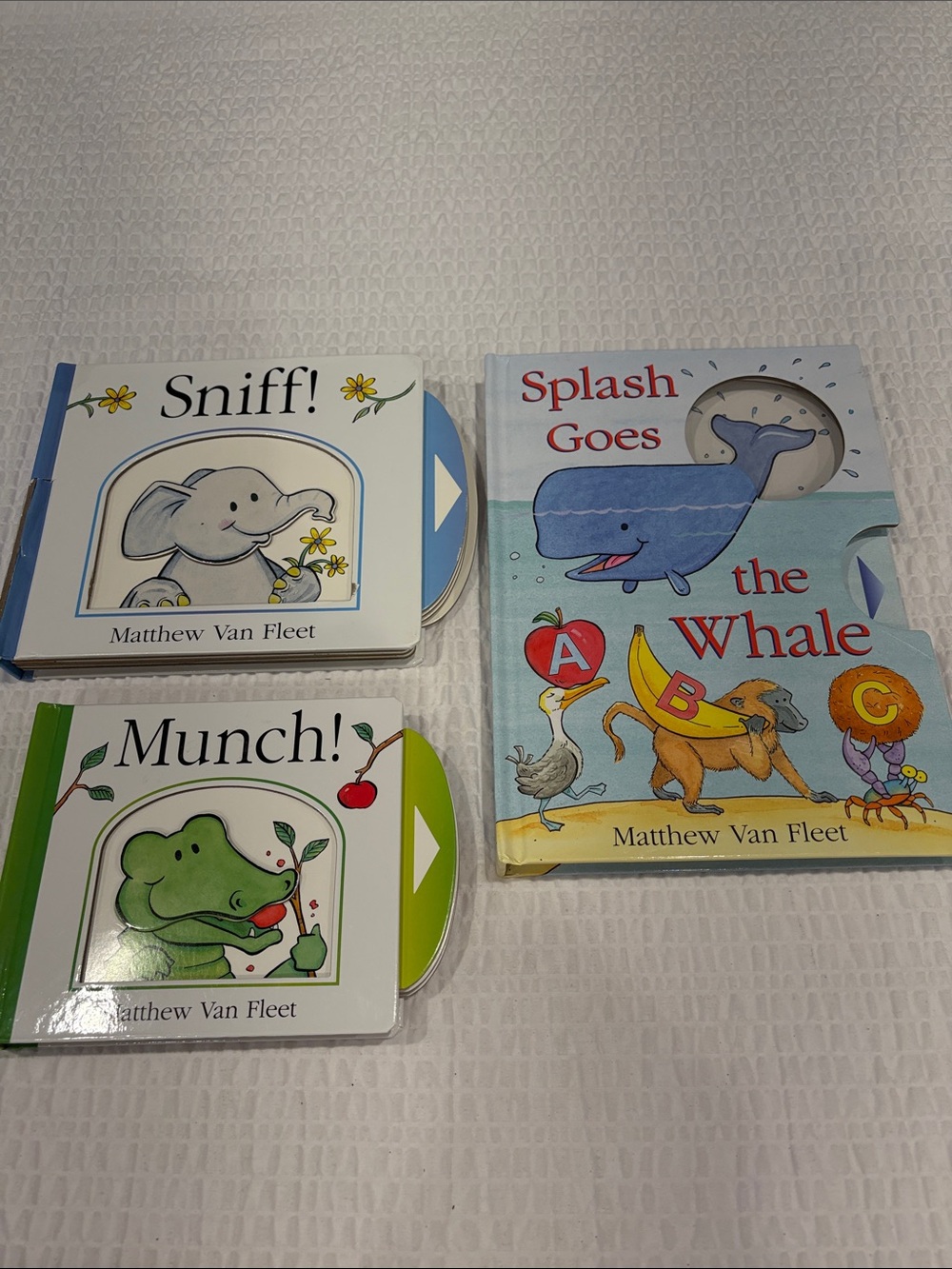 Matthew Van Fleet Set of 3 Interactive Books for Toddlers